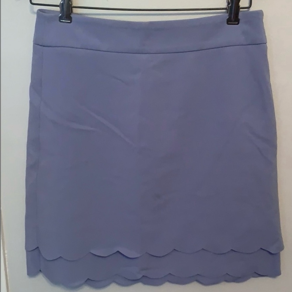 LOFT Layered Scalloped Skirt in Periwinkle Size 2P